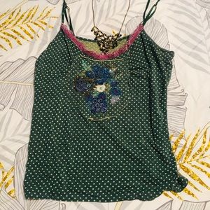 Free People Embroidered Tank